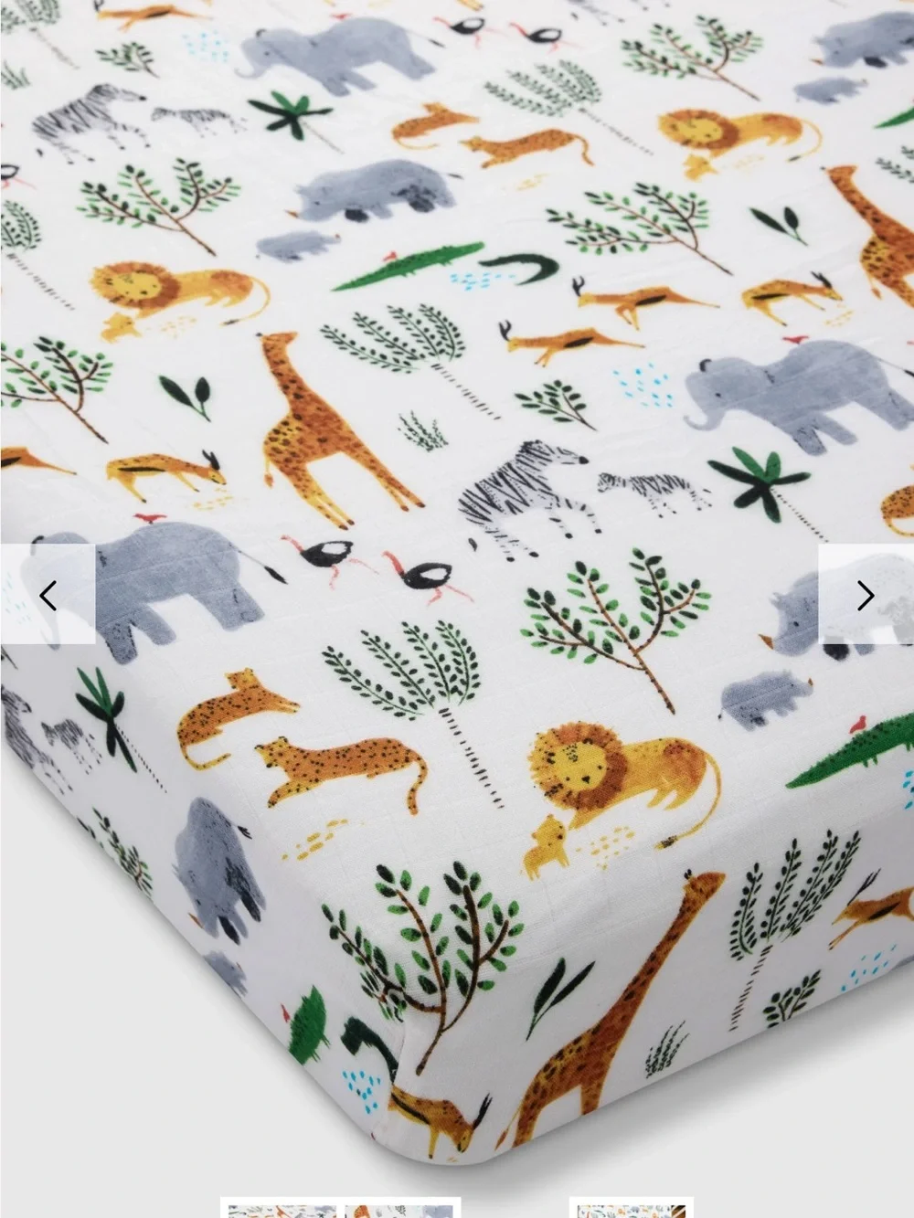 New in box - Loulou Lollipop Crib Sheet Safari Jungle